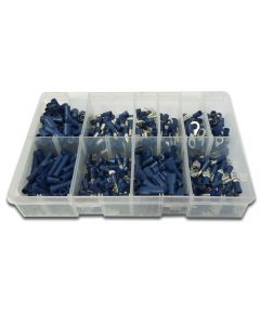 Panther Consumables 400 Piece Assorted Blue Popular Pre Insulated Terminals - Workshop Pack