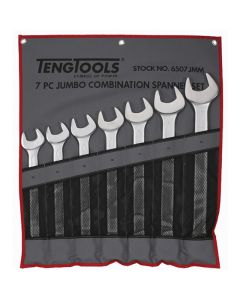 Teng Tools 7 Piece Metric Large Size Combination Wrench Set 33 - 50mm 6507JMM 