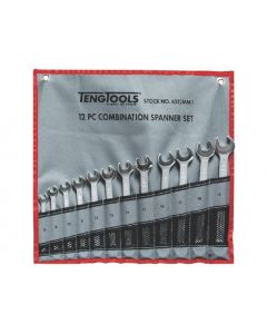 Teng Tools 12 Piece Metric Combination Wrench Set in Tool Roll 8 - 19mm 6512MM1 