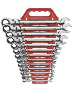 Gearwrench 13 Piece SAE 5/16" - 1" Combination Flex Head Ratcheting Spanner Set 9702