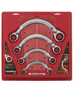 Gearwrench 4 Piece SAE 3/8" - 7/8" Half Moon Double Box Reversible Ratcheting Wrench Set 9840
