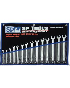 SP Motorsport Tools - 14 Piece Metric Motorsport ROE Quad Drive Spanner Set 6 - 19mm SP10614