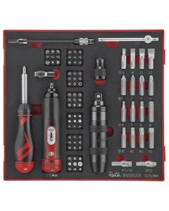 Teng Tools 95 Piece Torque, Ratcheting Screwdriver & Impact Driver Set in a Tool Control Tray TEDSD95