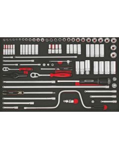 Teng Tools 86 Piece 1/4" & 3/8" drive EVA Tool Control System Socket Set TTESK86