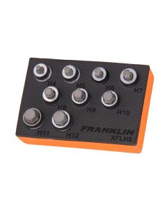 Franklin 9 Piece 3/8in Drive Low Profile Hex Socket Bit Set 4 - 12mm XFLH9