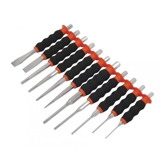 Trident Tools 11 Piece Soft Grip Metric Punch & Chisel Set T253150